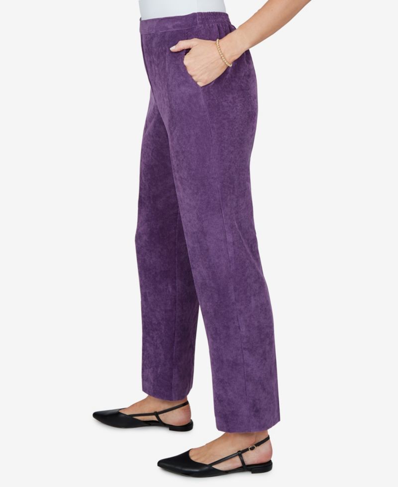 Petite Pull-On Straight Corduroy Pants