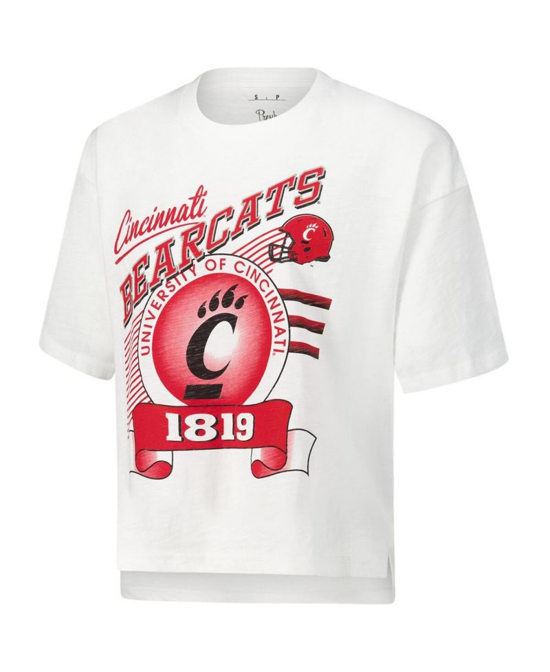 Women's White Cincinnati Bearcats Rock Roll Slub T-Shirt