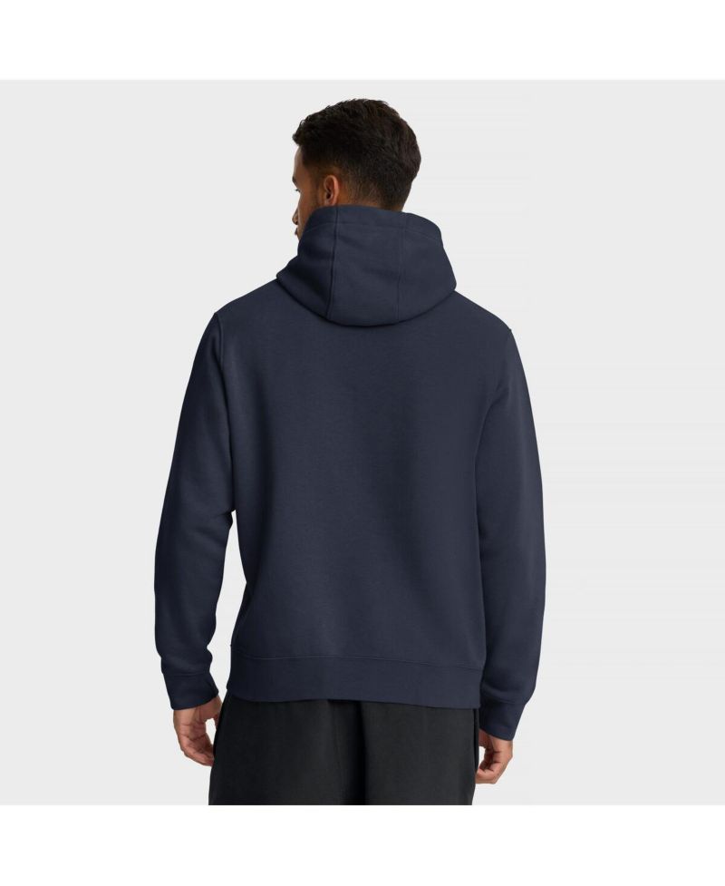 Men's Navy Houston Texans Busted Play Club Fleece Pullover Hoodie