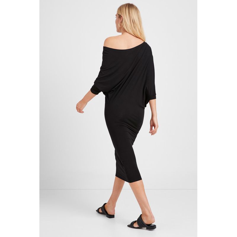 Women's Julia Off-Shoulder Batwing-Sleeve Jersey Midi Dress