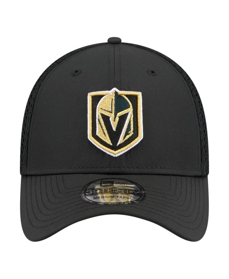 Men's Black Vegas Golden Knights Logo 39THIRTY Flex Hat