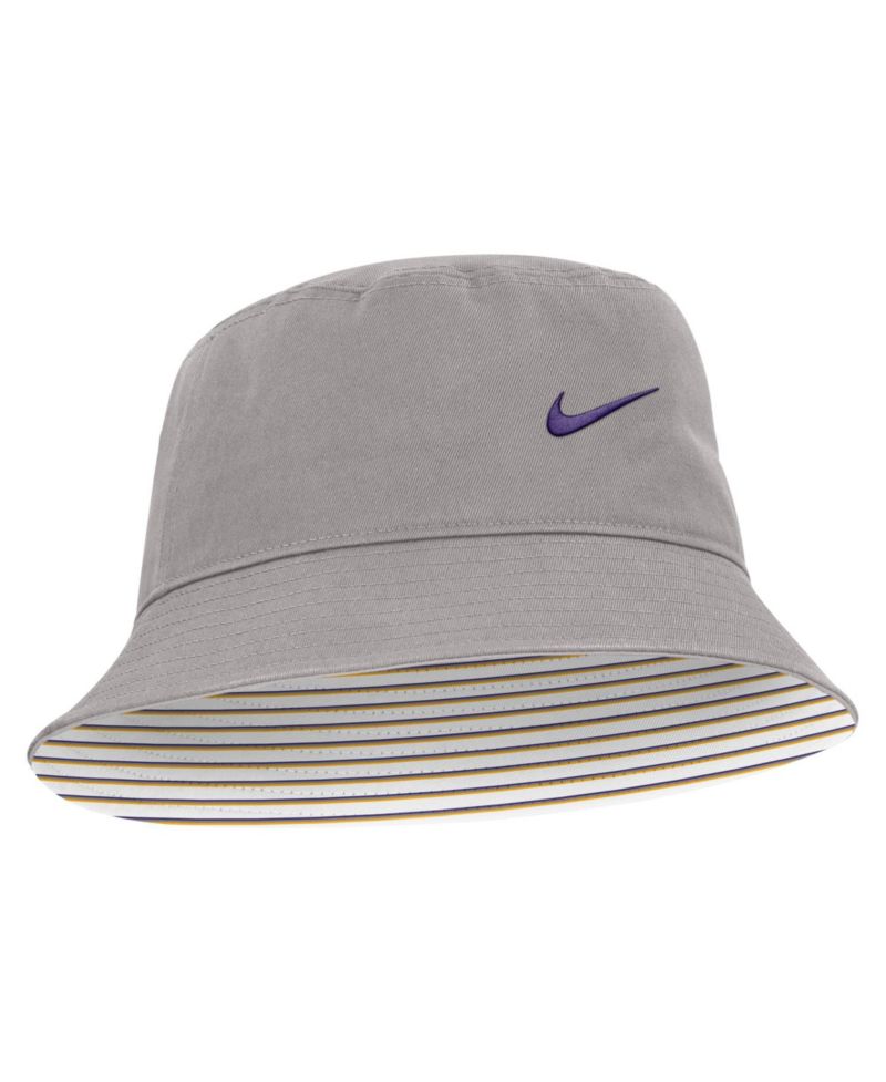 Men's and Women's Gray LSU Tigers Primetime Apex Bucket Hat