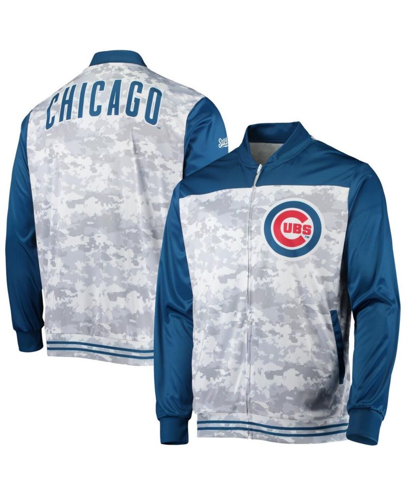 Men's Royal Chicago Cubs Camo Full-Zip Jacket