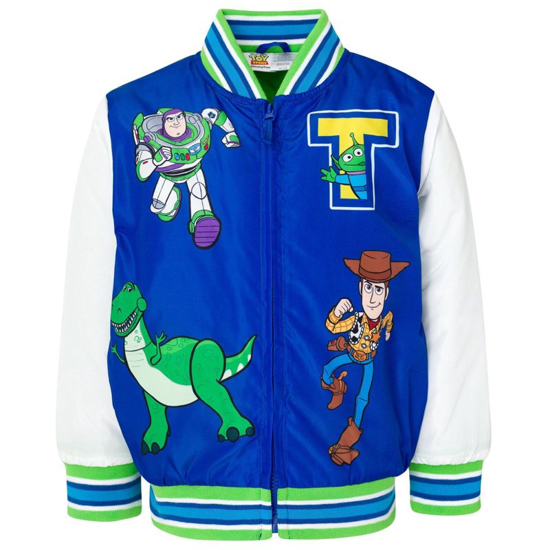 Little Boys 2T-7-8 Toy Story Cars Zip-Up Varsity Bomber Jacket