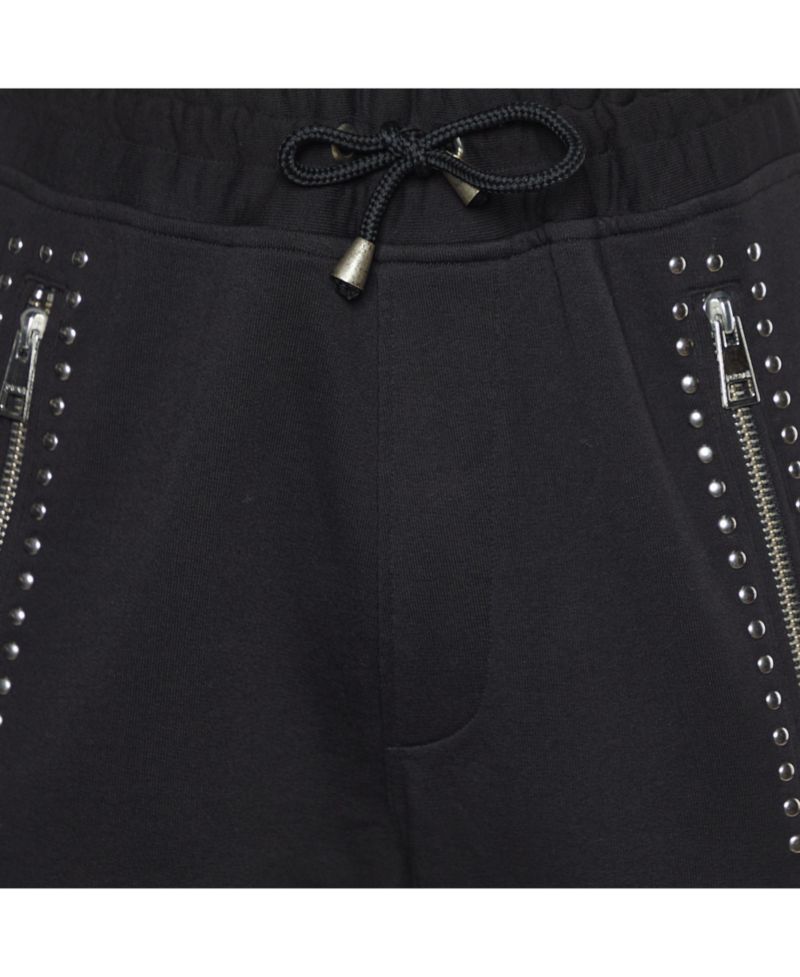 Women's Studded Cotton-Knit Track Pants