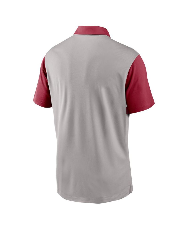 Men's Gray/Crimson Alabama Crimson Tide Vapor Performance Polo Shirt
