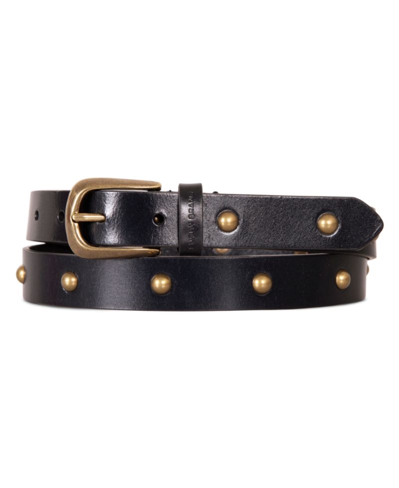 Women's Metal Stud Leather Pant Belt