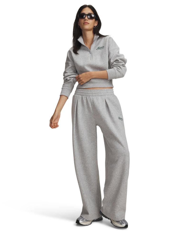 Women's Rival Pleated Varsity Wide-Leg Relaxed-Fit Sweatpants