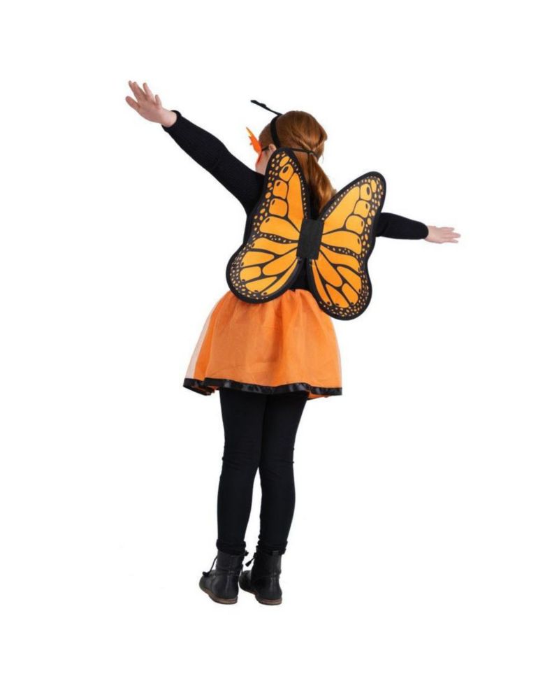 Monarch Butterfly Wing & Tutu Skirt Costume Set - Kids Girls