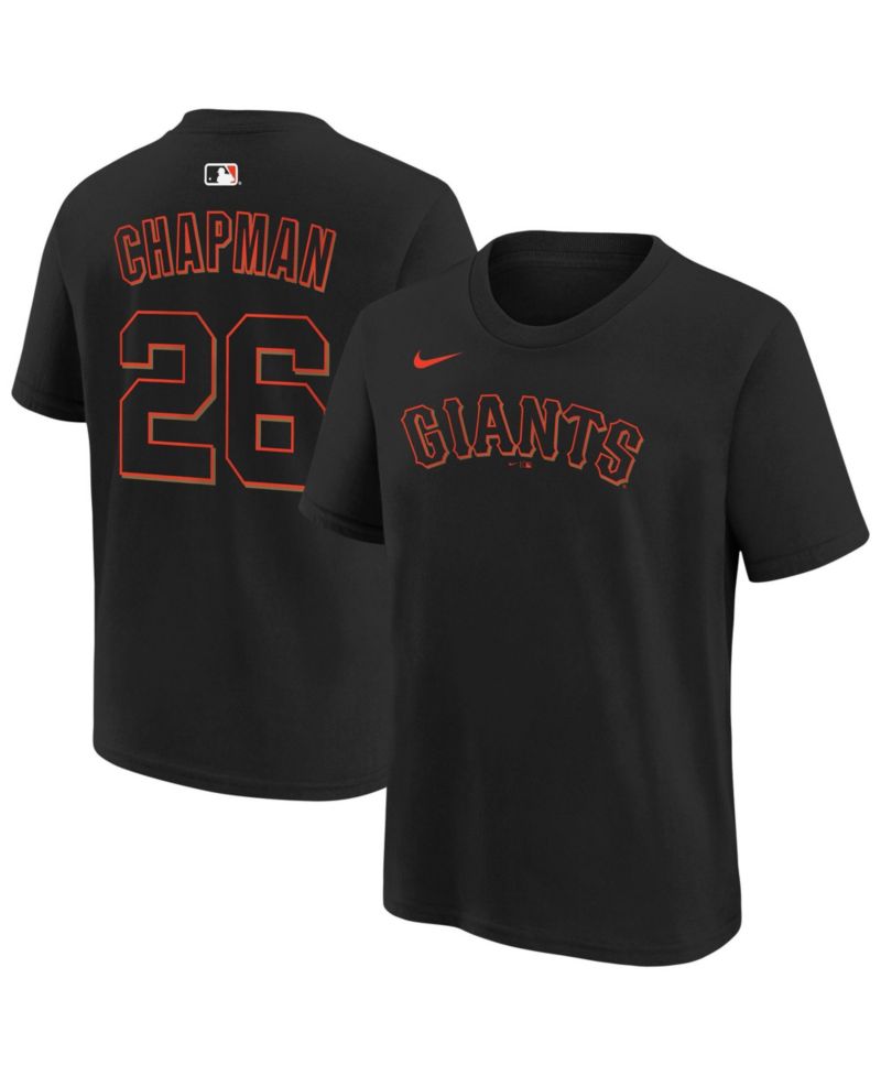 Big Boys and Girls Matt Chapman Black San Francisco Giants Name & Number T-Shirt