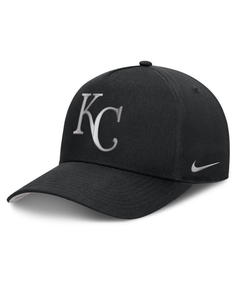 Men's Black Kansas City Royals Rise Dri-FIT A-Frame Adjustable Hat