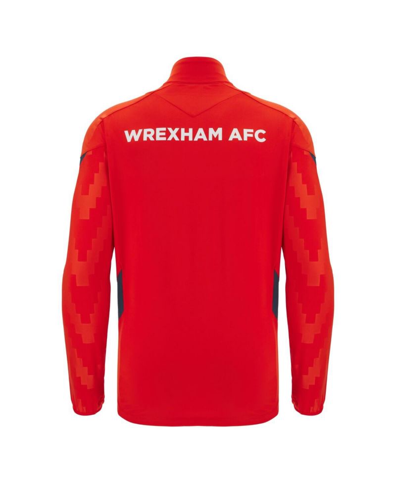 Men's Red Wrexham Training Quarter-Zip Pullover Hoodie