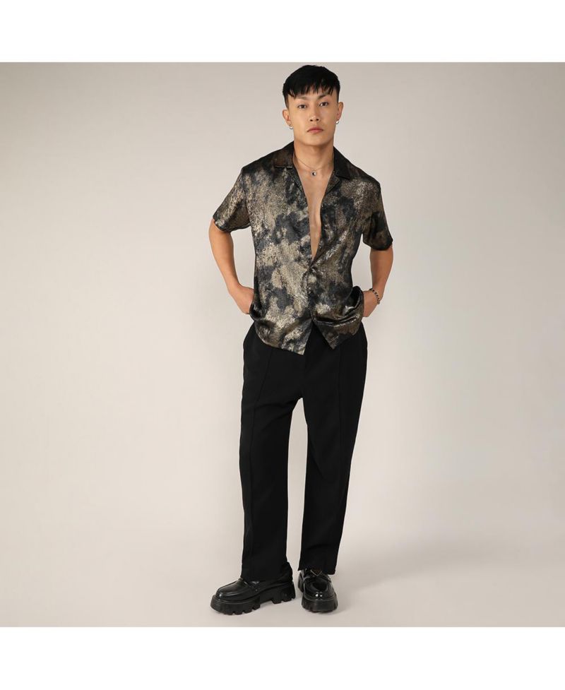 Men's Midnight Black & Metallic Gold Metallic Ombre Shirt