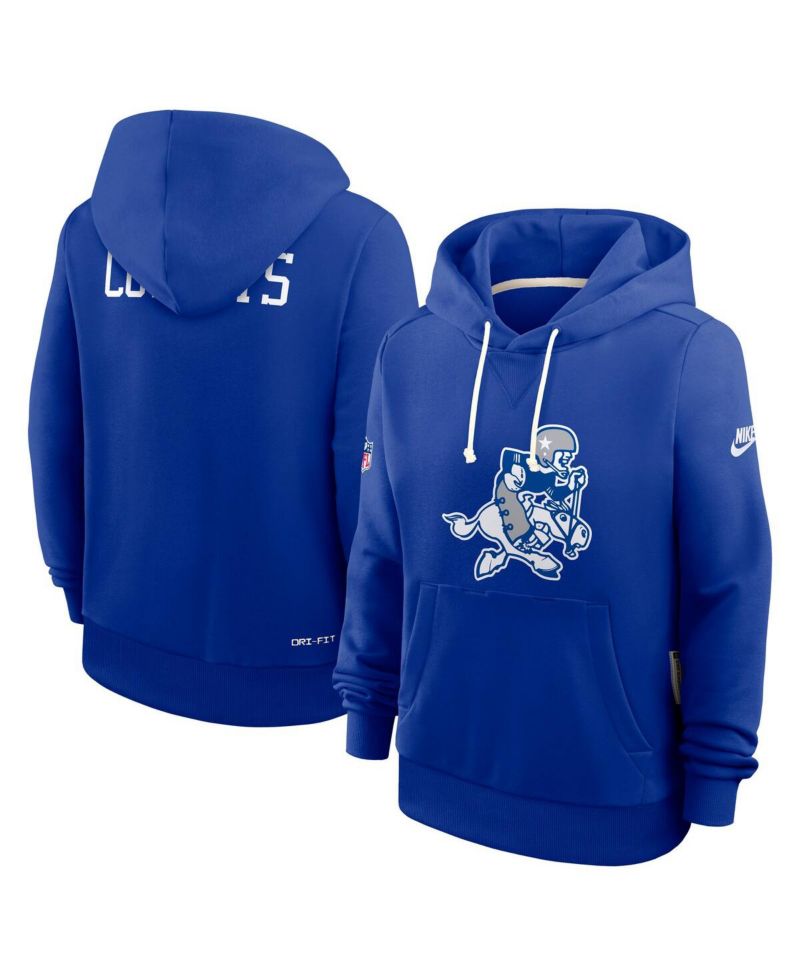 Women's Royal Dallas Cowboys Throwback Sideline Standard Issue Dri-FIT Hoodie