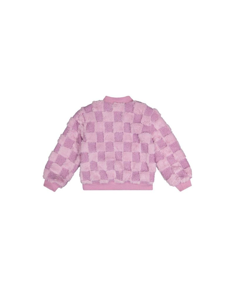 Little and Big Girl's (6-12) Faux Fur Jacquard Bomber Jacket
