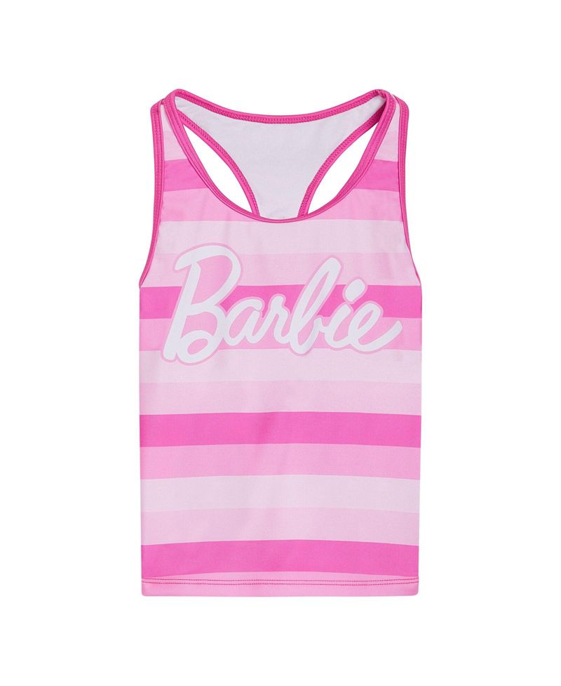Girls Racerback UPF 50+ Tankini Top and Swim Shorts Outfit Set