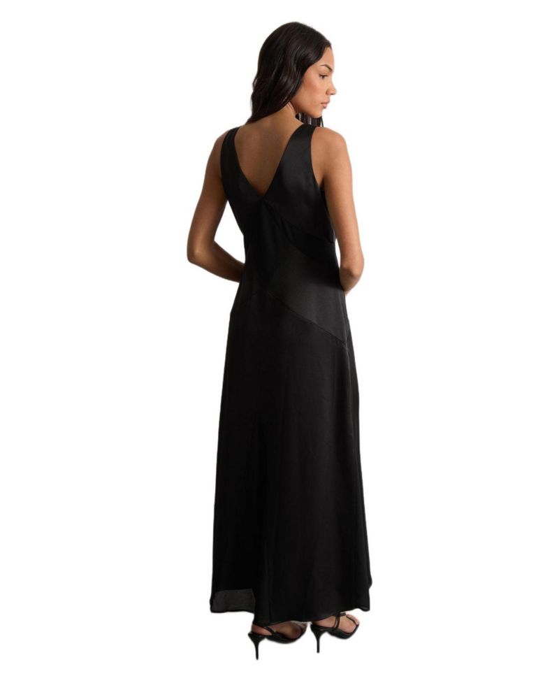 Women's Satin And Chiffon Mix Midaxi Dress
