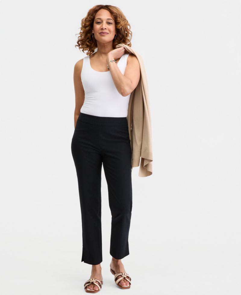 Women's Mid-Rise Straight-Leg Pull-on Pants