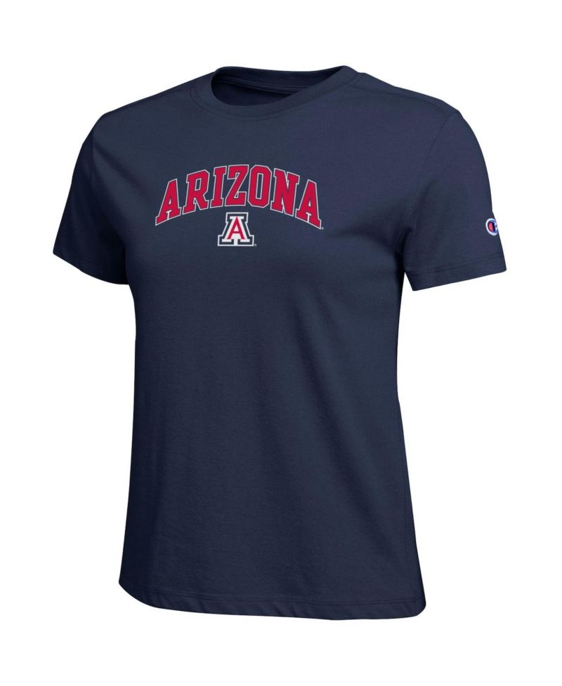 Women's Navy Arizona Wildcats Arched Over Logo T-Shirt