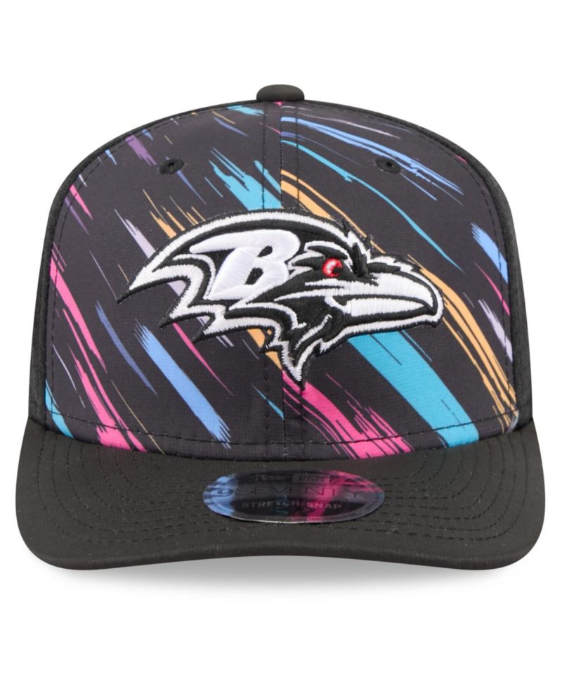 Men's Black Baltimore Ravens 2026 NFL Cruical Catch 9SEVENTY Adjustable Trucker Hat
