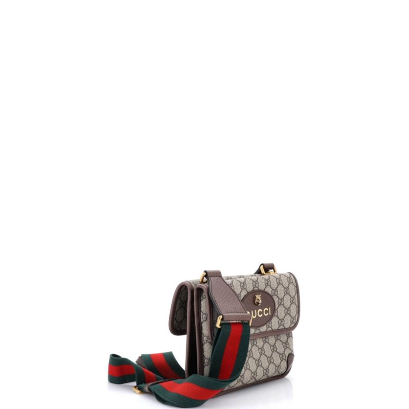 Small Neo Vintage Flap Messenger GG Coated Canvas