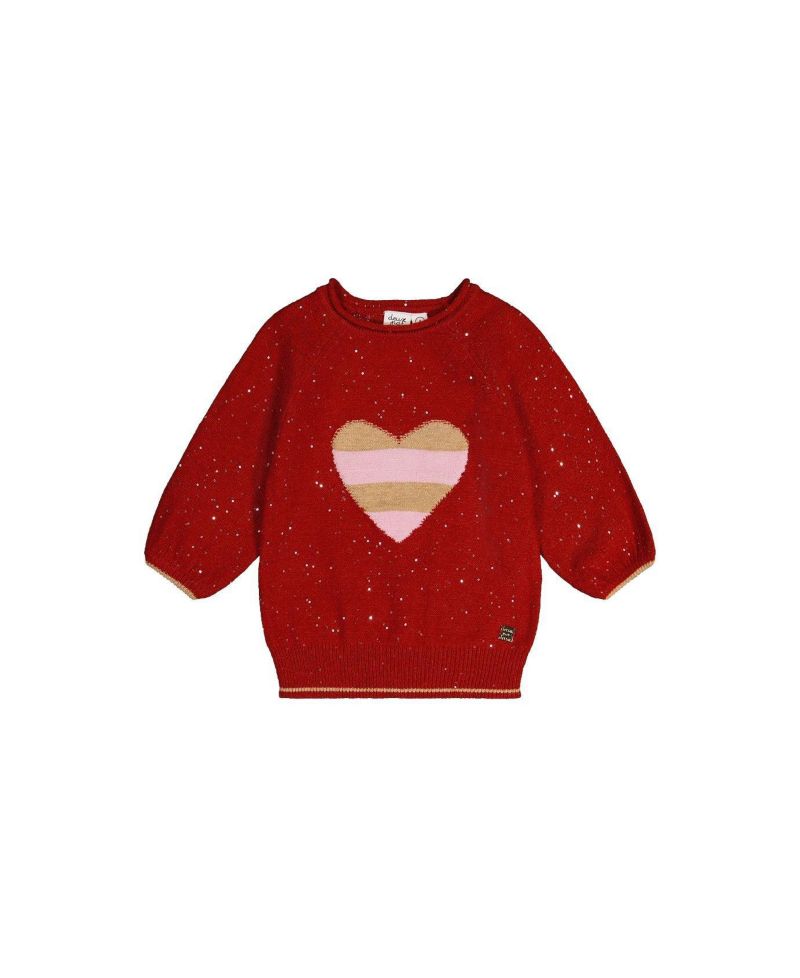 Little and Big Girl(6-14) Sleeve Knitted Sweater