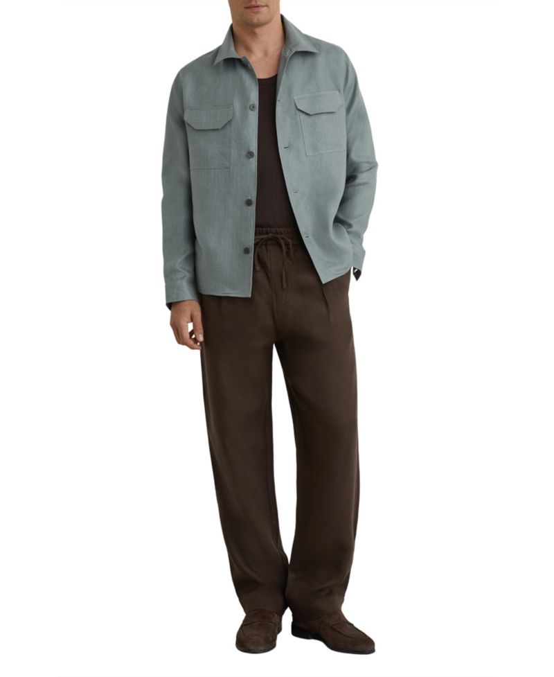 Men's Polasio Herringbone Stripe Overshirt