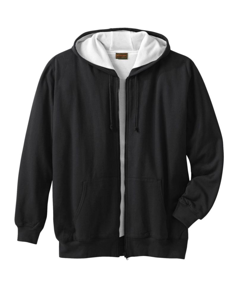 Men's by KingSize Full-Zip Thermal Hoodie