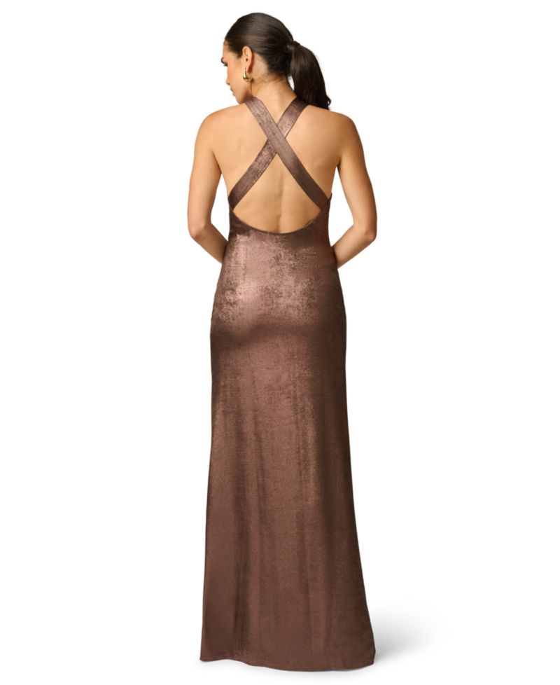 Women's Foiled Chiffon Long Dress