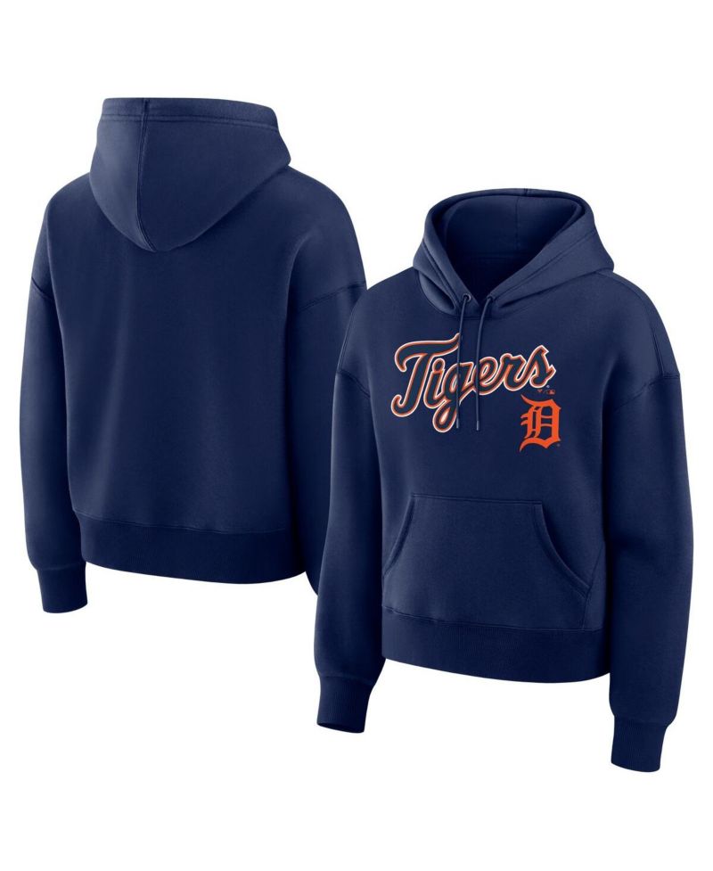 Women's Navy Detroit Tigers Lockup Legacy Fleece Hoodie
