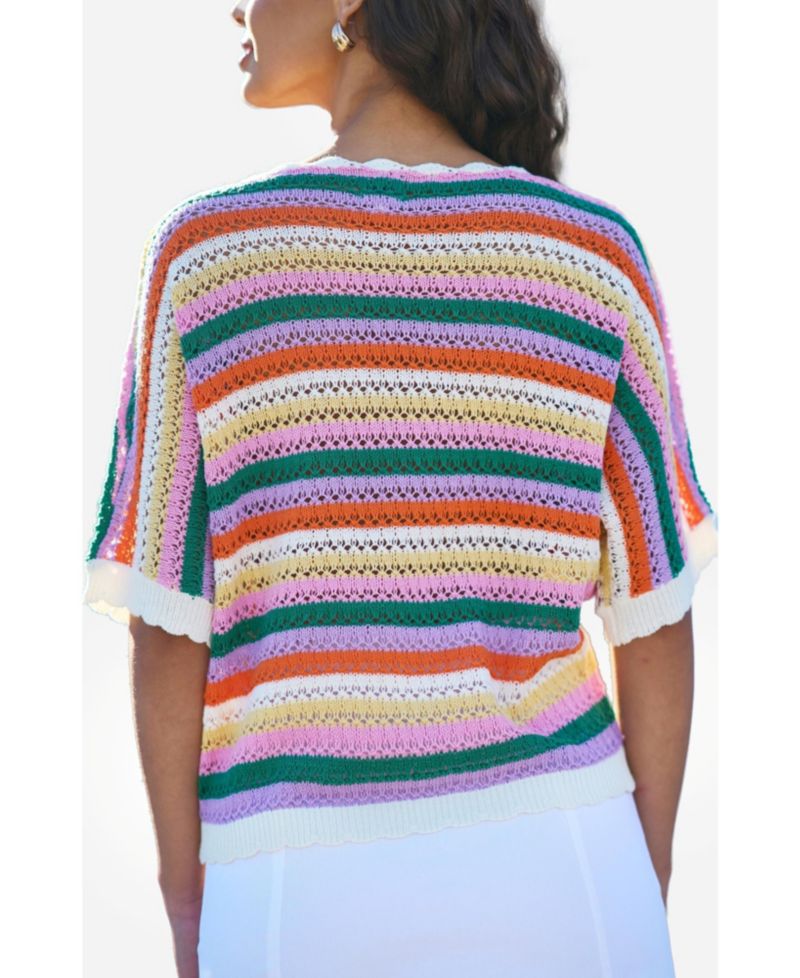 Women's Batwing Crochet Top