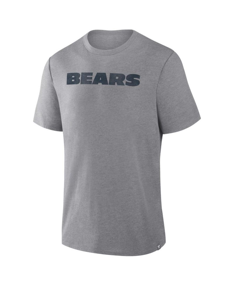 Men's Heather Gray Chicago Bears Pass Rush Tri-Blend T-Shirt