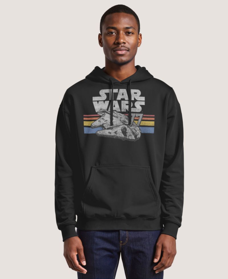 Men's Star Wars Vintage-Like Falcon Fleece Pullover Hoodie