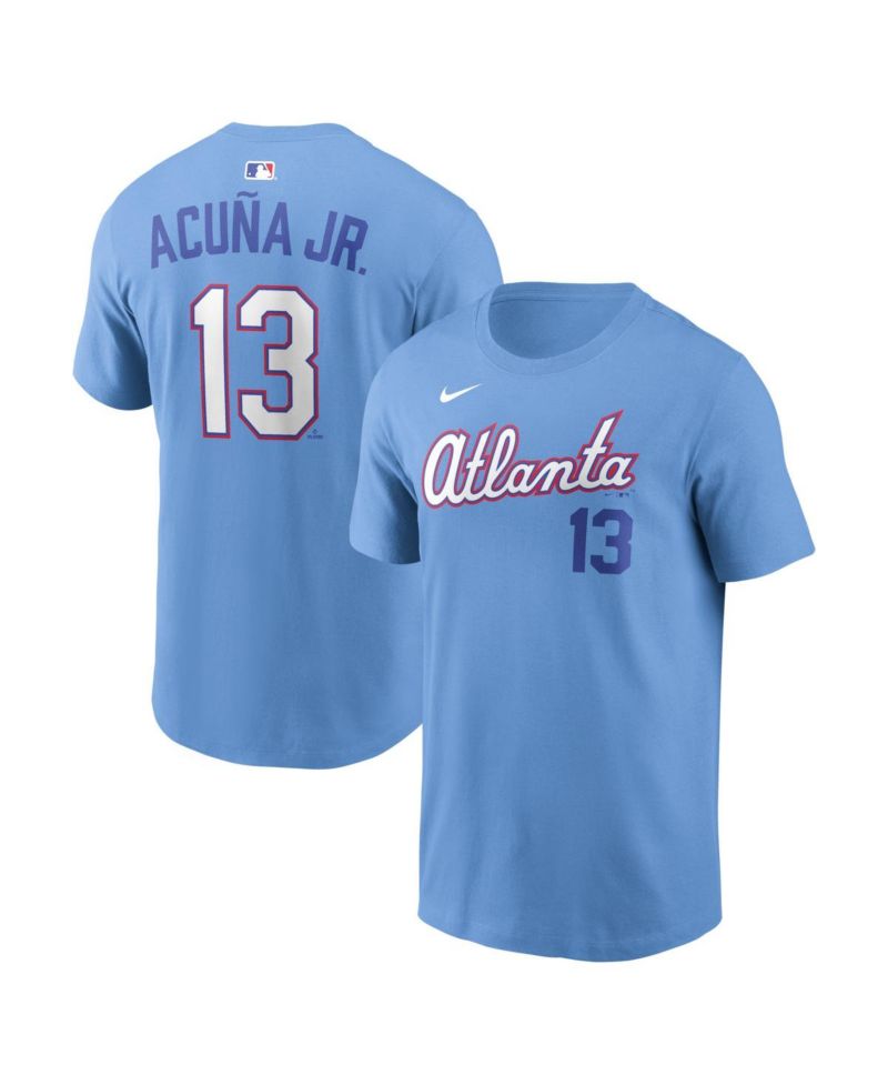 Men's Ronald Acu&ntilde;a Jr. Powder Blue Atlanta Braves 2026 City Connect Name & Number T-Shirt
