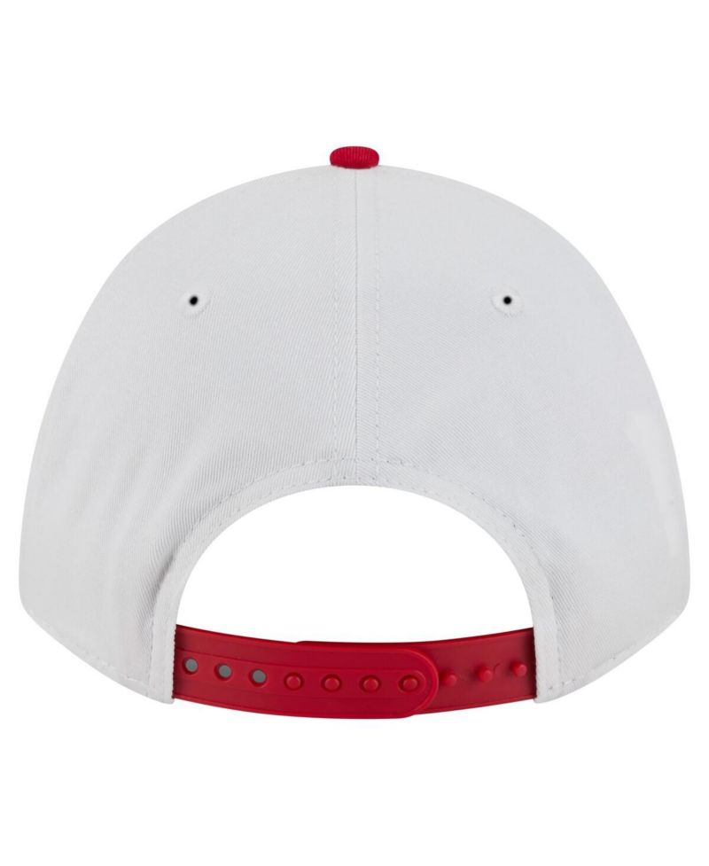 Men's White/Red Louisville Cardinals Arch Two-Tone Rope 9FORTY A-Frame M-Crown Adjustable Hat