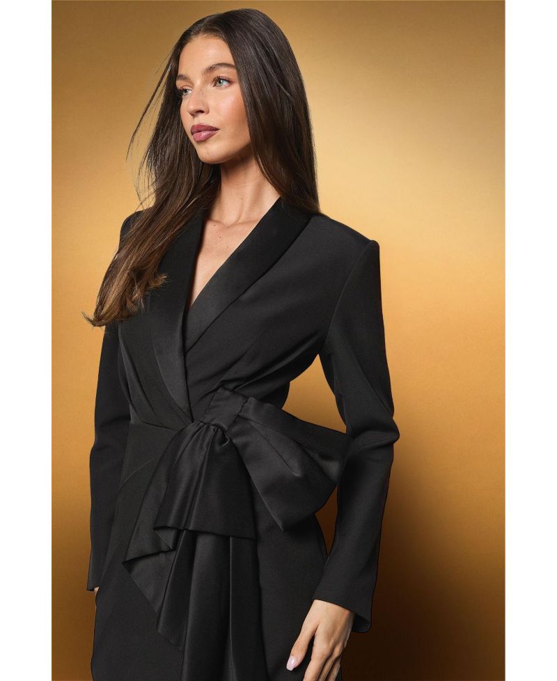 Women's Muse Bow Front Satin Maxi Dress