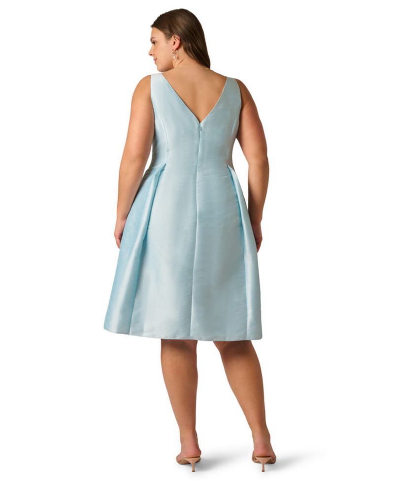 Plus Size Boat Neck Midi Dress