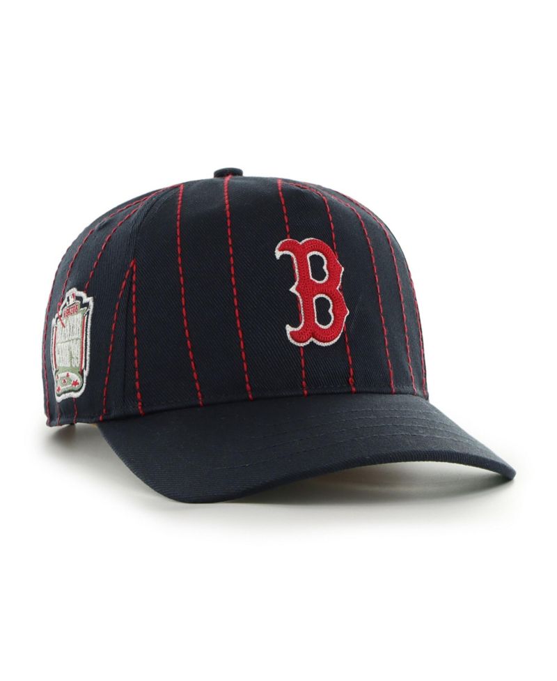 Men's Rawlings Navy Boston Red Sox Pinstripe Hitch Adjustable Hat