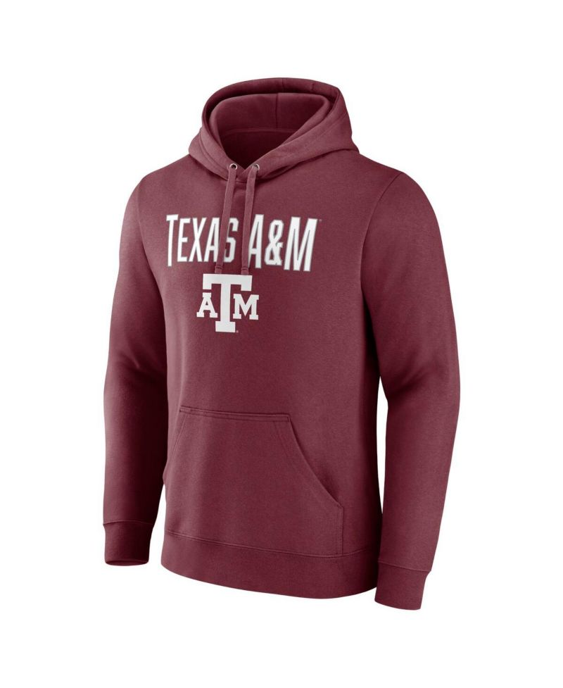 Men's Maroon Texas A&M Aggies Team Lockup Pullover Hoodie