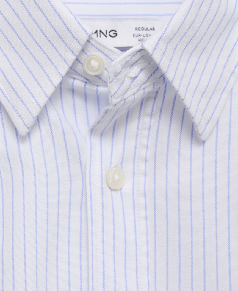 Men's Slim-Fit Kodak-Striped Cotton Shirt