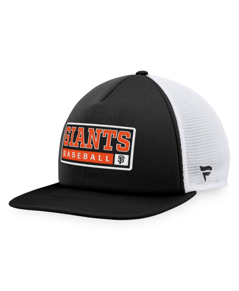 Men's Black, White San Francisco Giants Foam Trucker Snapback Hat