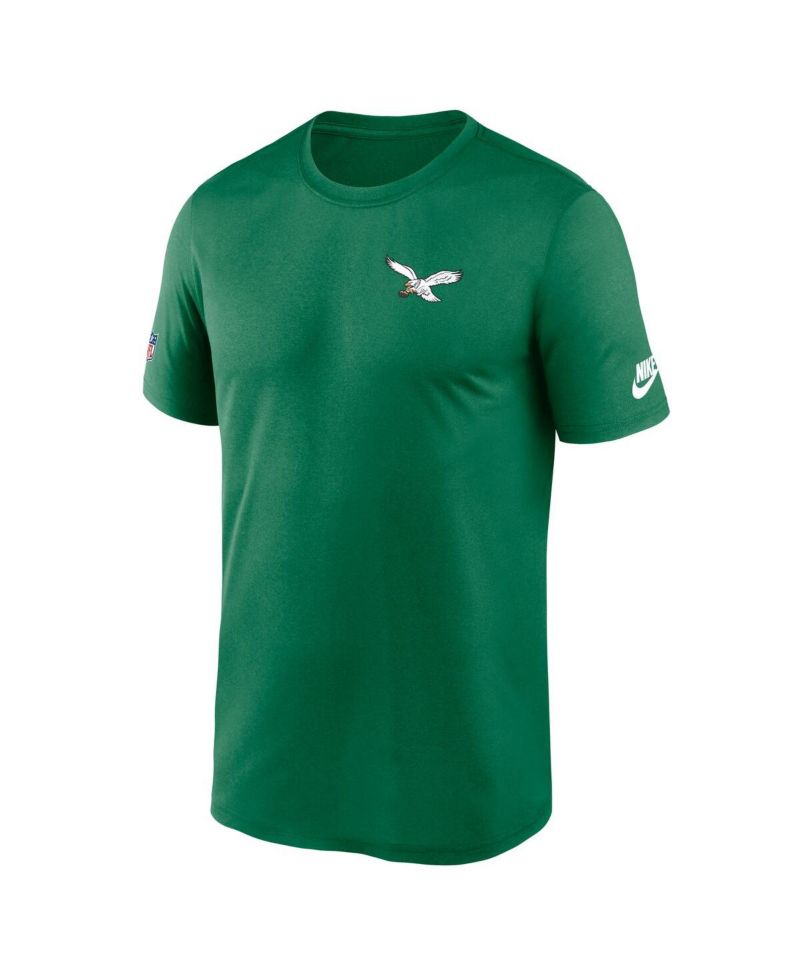 Men's Kelly Green Philadelphia Eagles Sideline Alt Pack Small Logo Legend Performance T-Shirt