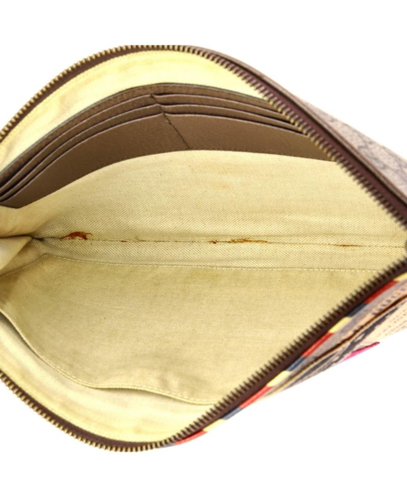 Gucci Pre-Owned Courrier GG Coated Canvas Zipper Pouch