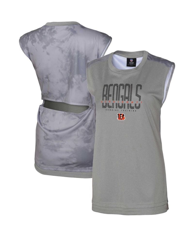 Women's Gray Cincinnati Bengals No Sweat Tank Top