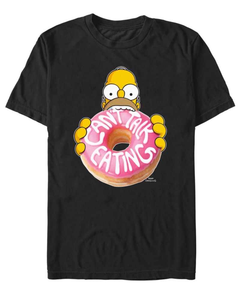 Men's The Simpsons Can'T Talk Eating T-Shirt