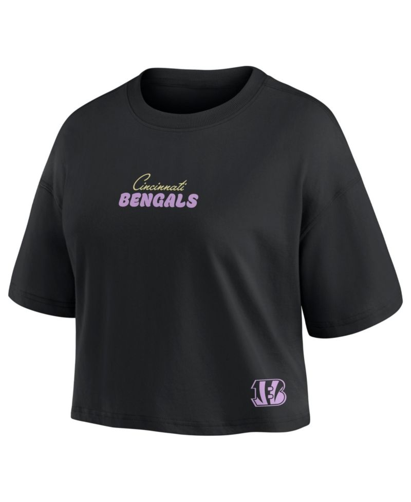 Women's Joe Burrow Black Cincinnati Bengals Fashion Cropped T-Shirt