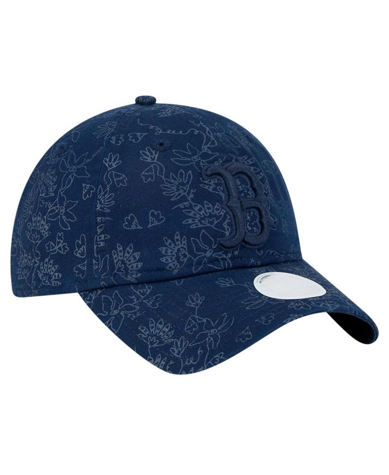 Women's Navy Boston Red Sox Tonal Floral 9TWENTY Adjustable Hat