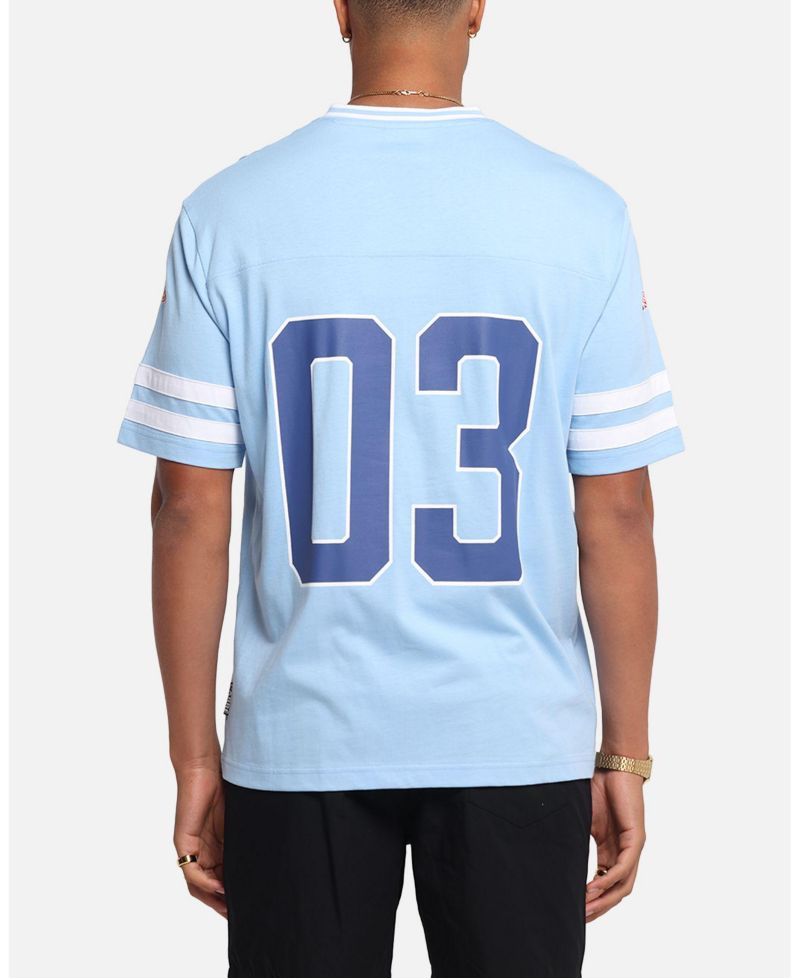 Men's Rose Football T-Shirt - Light Blue L