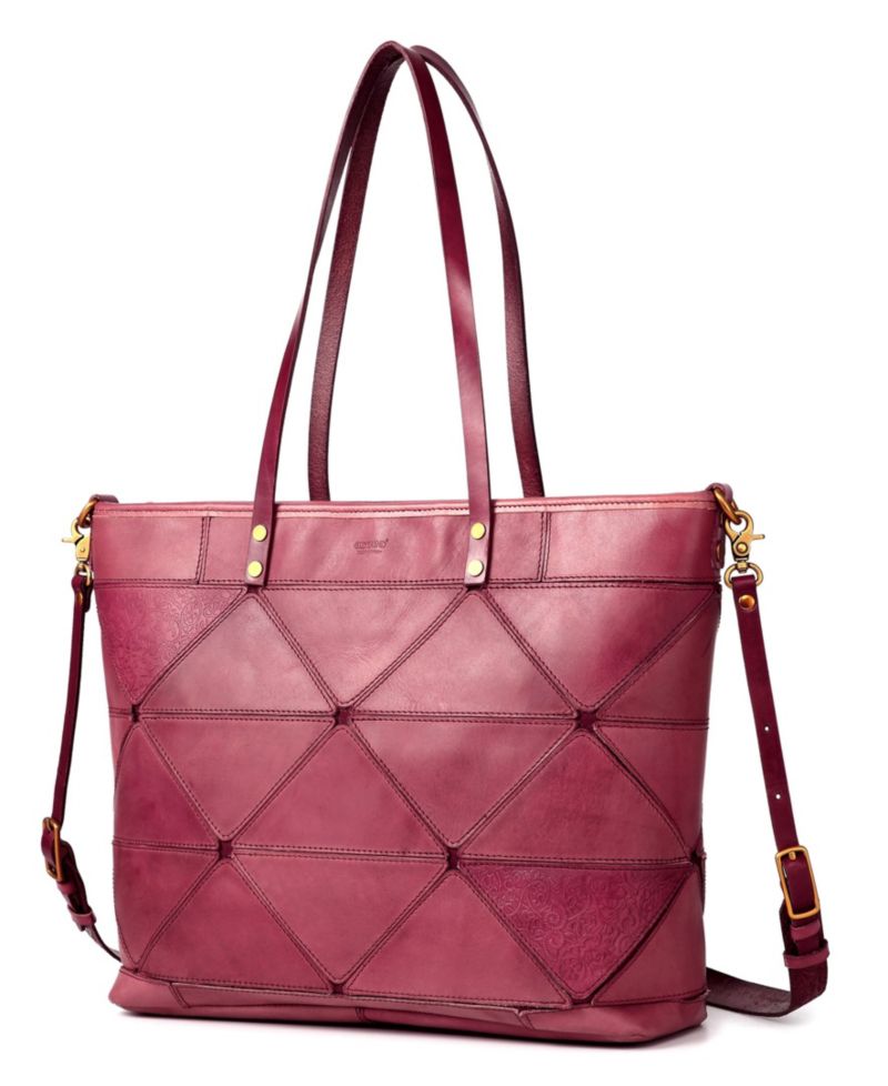 Women's Genuine Leather Prism Tote Bag