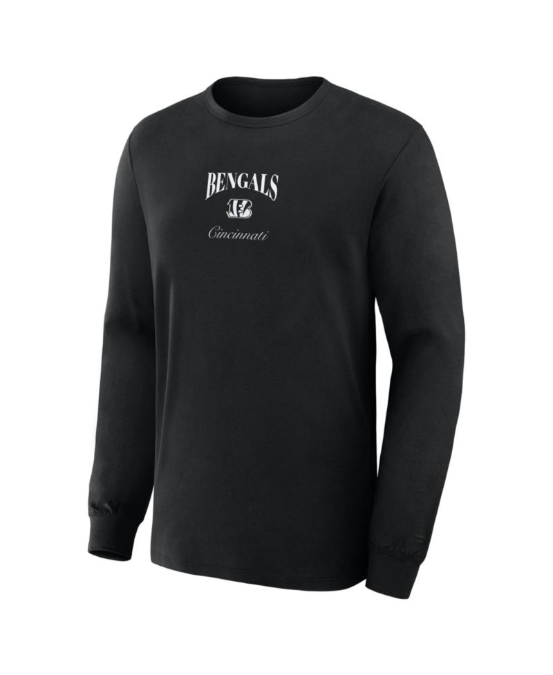 Men's Black Cincinnati Bengals Midnight Falls Long Sleeve T-Shirt